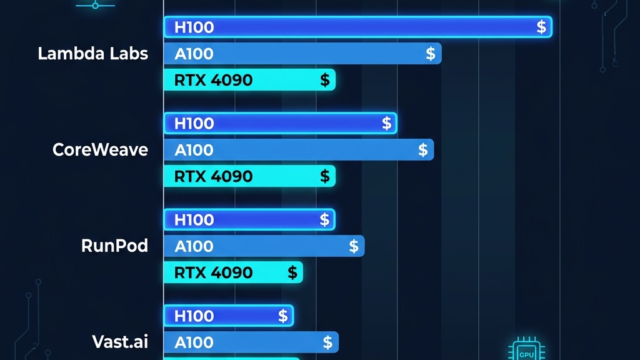 AI model training cost comparison chart across GPU providers