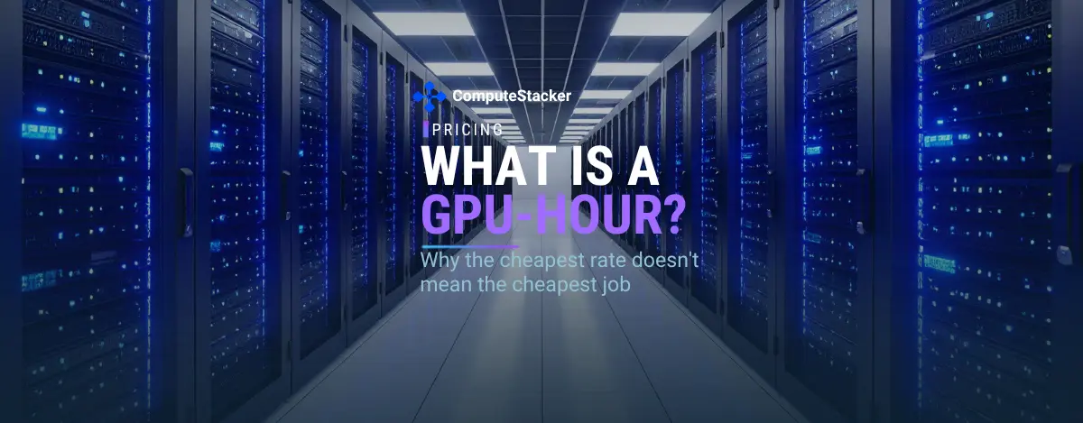 What is a GPU-hour? Why the cheapest rate doesn’t mean the cheapest job