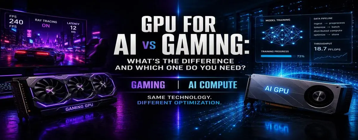 GPU for AI vs Gaming: What’s the difference and which one do you need?